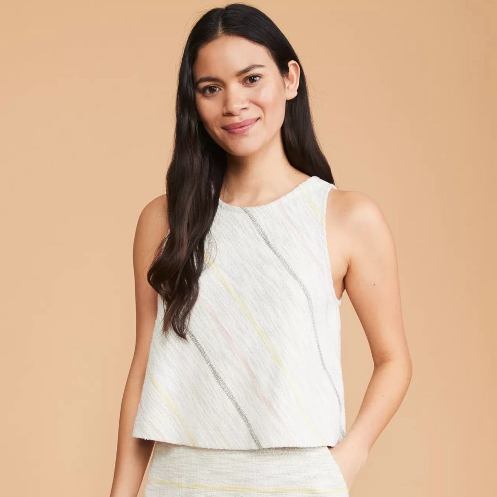 Lou & Grey ~ Striped Boucle Cropped Tank